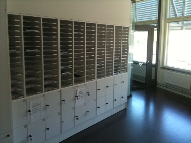 Mail slot at floor 2 at SciLifeLab